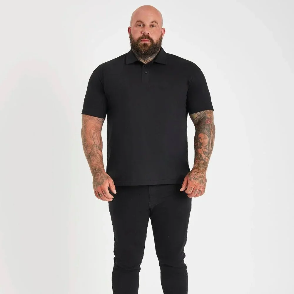 Built Different Black Polo‎ Size 4XL